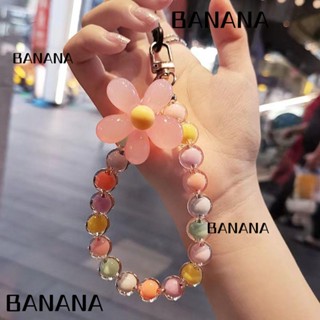 Banana1 สายคล้องโทรศัพท์มือถือ ประดับลูกปัดอะคริลิค ลายการ์ตูน แฮนด์เมด