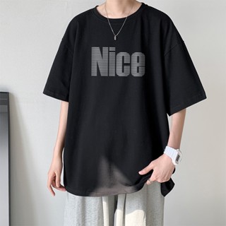 เสื้อยืดแขนสั้น คอเล็ก แขนห้าส่วน ขนาดใหญ่ พลัสไซซ์ สไตล์อเมริกัน สตรีท ฤดูร้อน สําหรับผู้ชาย 5 ส่วน