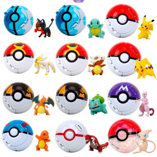 โมเดลฟิกเกอร์ การ์ตูนโปเกม่อน Pikachu Squirtle Pocket Monster Piplup Psyduck Sprigatito Fuecoco Variant Pokémon Elf Ball ของเล่นสําหรับเด็ก ของขวัญวันเกิด [RAIN]