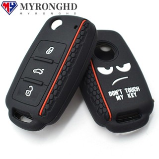 Myronghd เคสกุญแจรถยนต์ ซิลิโคน สําหรับ VW Golf Polo