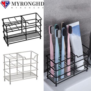 Myronghd ชั้นวางแปรงสีฟัน เครื่องสําอาง จัดระเบียบ กันสนิม ประหยัดพื้นที่ สําหรับห้องครัว