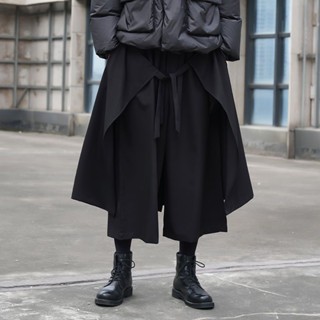 [X-MEN] Yohji Yamamoto กางเกงขากว้าง ทรงหลวม สีดํา สไตล์ญี่ปุ่น สําหรับผู้ชาย