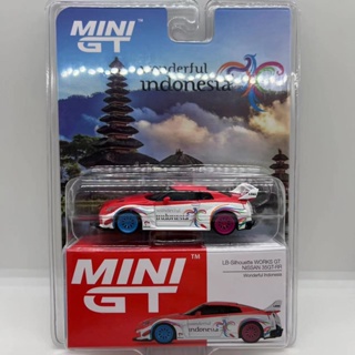 โมเดลรถยนต์อัลลอย 1: 64 MINIGT Nissan Nissan GTR R35 Indonesian Version