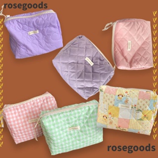 Rosegoods1 กระเป๋าถือ กระเป๋าเครื่องสําอาง ผ้าโพลีเอสเตอร์ มีซิป น้ําหนักเบา จุของได้เยอะ สําหรับผู้หญิง