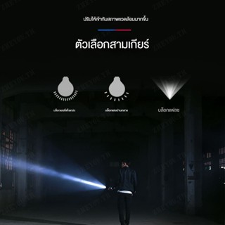 ไฟฉายไฟฟ้า LED อลูมิเนียมอัลลอยด์ แบบพกพา ชาร์จ USB ระยะไกล