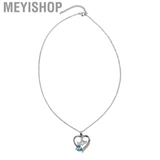 Meyishop Rhinestone Letter Necklace Exquisite Jewelry Shiny Heart Shaped for Shopping