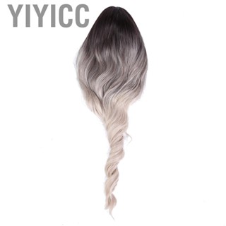 Yiyicc Black Gradient Beige Long Wavy Wigs Women Wig Hair Replacement