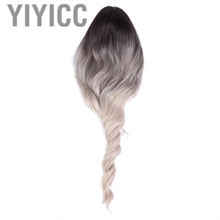 Yiyicc Black Gradient Beige Long Wavy Wigs Women Wig Hair Replacement