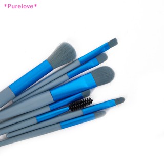 Purelove&gt; ชุดแปรงแต่งหน้า อายแชโดว์ รองพื้น บลัชออน คอนซีลเลอร์ แบบพกพา 8 ชิ้น