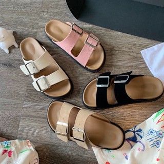 รองเท้าแตะ Birkenstock💕 เปิดนิ้วเท้า รองเท้าแตะแพลตฟอร์ม คุณภาพดี กันลื่น ทนต่อการสึกหรอ 4 สี✨size35-40