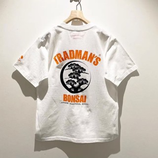 【พร้อมส่ง】BEAMS Japan TRADMANS BONSAI เสื้อยืด แขนสั้น พิมพ์ลาย ทรงหลวม