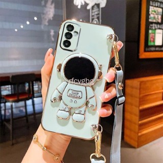 เคสโทรศัพท์มือถือแบบนิ่ม ลายนักบินอวกาศ พร้อมสายคล้อง สําหรับ Samsung Galaxy M52 5G M32 5G M23 5G