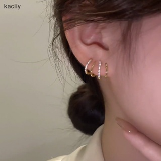 Kaciiy ต่างหูสตั๊ด ประดับมุกเทียม คริสตัล รูปหางปลา สี่เขี้ยว หรูหรา สไตล์เกาหลี เครื่องประดับแฟชั่น สําหรับผู้หญิง 1 คู่