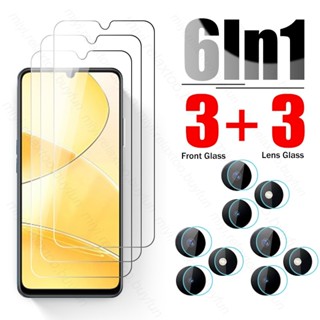 ฟิล์มกระจกนิรภัยกันรอยหน้าจอ เลนส์กล้อง 6In1 สําหรับ Realme C51 4G RealmeC51 Realme C51 C 51 4G