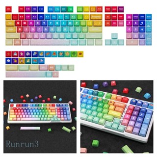 Runny ชุดปุ่มกดคีย์บอร์ด XDA สีรุ้ง สําหรับ 61 87 104 108