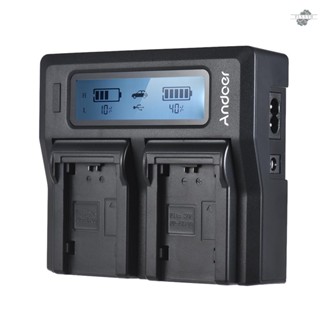 {fly} Andoer NP-FZ100 Dual Channel LCD Camera Battery Charger Replacement for  A7III A9 A7RIII A7SIII