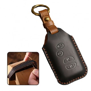 ⚡NEW 8⚡Car Key Cover Anti-drop Anti-fall Black Car Accessories Case Shell Cowhid