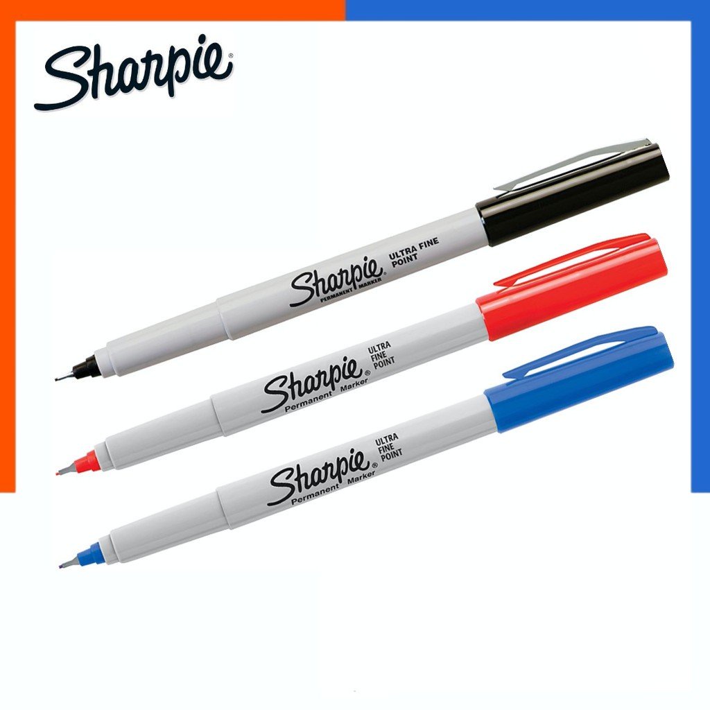 ปากกากันน้ำ หัวเข็ม เส้นเล็ก Sharpie ปากกาเคมี ปากกา Permanent ชาร์ปี้ Ultra Fine 0.3mm