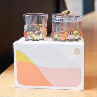 Starbucks ชุดโหลแก้วใส่ขนมหวาน พร้อมกล่องของขวัญ เหมาะกับฤดูร้อน 2023