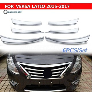 กระจังหน้ารถยนต์ แบบตาข่าย สําหรับ Nissan Versa Latio Almera 15-17