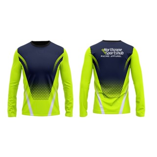 Sportshub racing เสื้อแขนยาว ลาย northzone (สีเขียว) สําหรับขี่จักรยานยนต์ yamaha