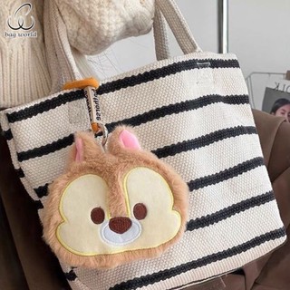 Bag World ผู้หญิงใหม่มือทอกระเป๋า Tote ระเบิดแฟชั่นกระเป๋าถือ (พร้อมจี้)