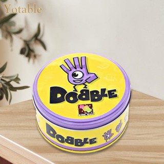 [Yotable.th] การ์ดเกมโลหะ รูปสัตว์ Spot It Dobble ของขวัญวันหยุด สําหรับเด็ก