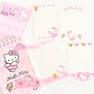 Steve ชุดโฟโต้การ์ด รูปหัวใจ Hello Kitty นางฟ้าน่ารัก ขนาด 3 นิ้ว สําหรับตกแต่ง 5 ชิ้น