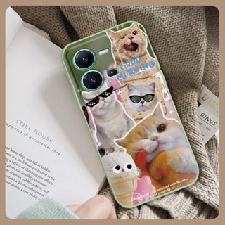 Back Cover Lens package Phone Case For VIVO V25 5G/V25E 4G/X80 Lite Liquid silicone shell Camera all inclusive Cartoon