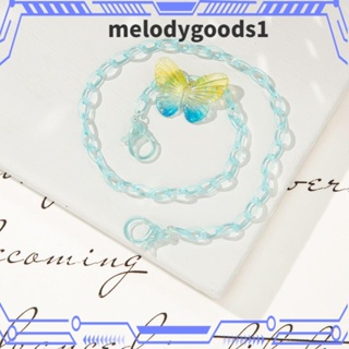 Melodygoods1 สายโซ่อะคริลิค รูปผีเสื้อ ป้องกันการสูญหาย สีสันสดใส สําหรับเด็ก