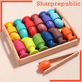 [Sharprepublic] ลูกบอลไข่ Montessori ของเล่นเสริมการศึกษา สําหรับเด็ก