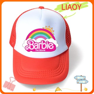 Liaoy หมวกเบสบอล หมวกแก๊ป หางม้า ผ้าฝ้าย หมวกบาร์บี้ แฟชั่น ปรับได้ หมวกตาข่าย สีดํา ผู้หญิง
