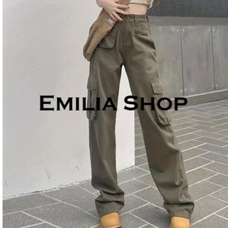 EMILIA SHOP  กางเกงขายาว กางเกงขายาวผู้หญิง สไตล์เกาหลี  ทันสมัย พิเศษ Korean Style Comfortable A90M0AW 36Z230909