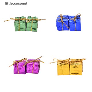 [little.coconut] กล่องของขวัญคริสต์มาส ขนาดเล็ก หลากสี สําหรับแขวนตกแต่งต้นคริสต์มาส 12 ชิ้น