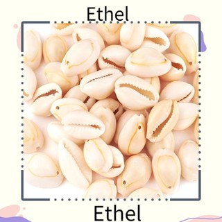 Ethel1 ลูกปัดเปลือกหอย แบบเกลียว 100 กรัม สีขาว 9x15 มม. สําหรับทําเครื่องประดับ สร้อยคอ 100 กรัม