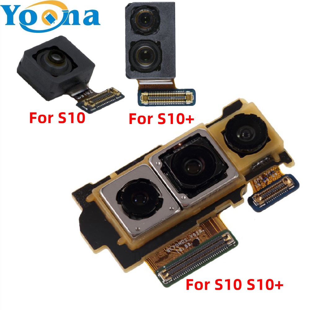 กล้องด้านหน้าด้านหลังสําหรับ Samsung Galaxy S10 Plus G973 G975 G973F G975F กลับ Selfie กล้องด้านหน้า