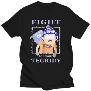 เสื้อยืด ลาย Fight For Your Tegridy สีดํา ไซซ์ S - 3Xl