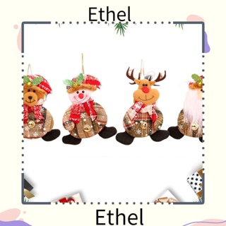 Ethel1 จี้ตุ๊กตาหมี ซานตาคลอส สโนว์แมน กวางเอลก์ คริสต์มาส สร้างสรรค์ สําหรับแขวนตกแต่งบ้าน