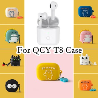 【ส่วนลด】เคสหูฟัง แบบนิ่ม ลายการ์ตูนน่ารัก สไตล์วินเทจ สําหรับ QCY T8 QCY T8