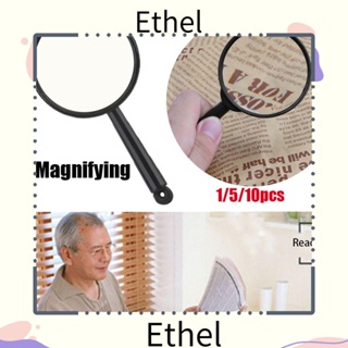 Ethel1 แว่นขยายมือถือ ขนาดเล็ก แบบพกพา สําหรับดูแมลง เครื่องประดับ 1 5 10 ชิ้น