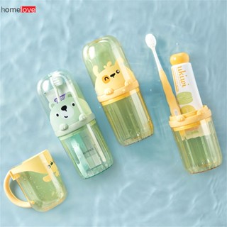 Bear Toothbrush Storage Box Bear Toothpaste Holder Mouthwash Cup Travel Wash Cup Set Toothbrush Cup Portable Travel Wash Cup Set homelove