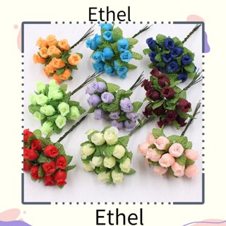 Ethel1 ช่อดอกไม้ประดิษฐ์ 12 หัว สําหรับตกแต่งโต๊ะเก้าอี้เจ้าสาว DIY