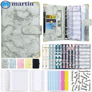 Martin ซองจดหมาย ลายหินอ่อน มีซิป หนัง PU ขนาด A6 สําหรับจดบันทึก เงินสด งบประมาณ