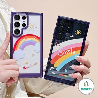 SAMSUNG เคสโทรศัพท์มือถือ ลายซันนี่ สีรุ้ง แฟชั่นฤดูร้อน สําหรับ A23 A13 A04 A32 A12 A22 4G s21 Ultra S23 S22 Ultra A50s A30s A52 4G 5G A52S A51 A10S A71 A73 5G