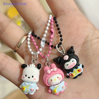 SANRIO [Beautyoufeel] พวงกุญแจเรซิ่น จี้การ์ตูนสุนัขน่ารัก Kuromi My Melody Cinnamon สําหรับห้อยกระเป๋า