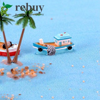 Rebuy เรือยอร์ชไม้ ขนาดเล็ก สําหรับตกแต่งสวน ตู้ปลา DIY