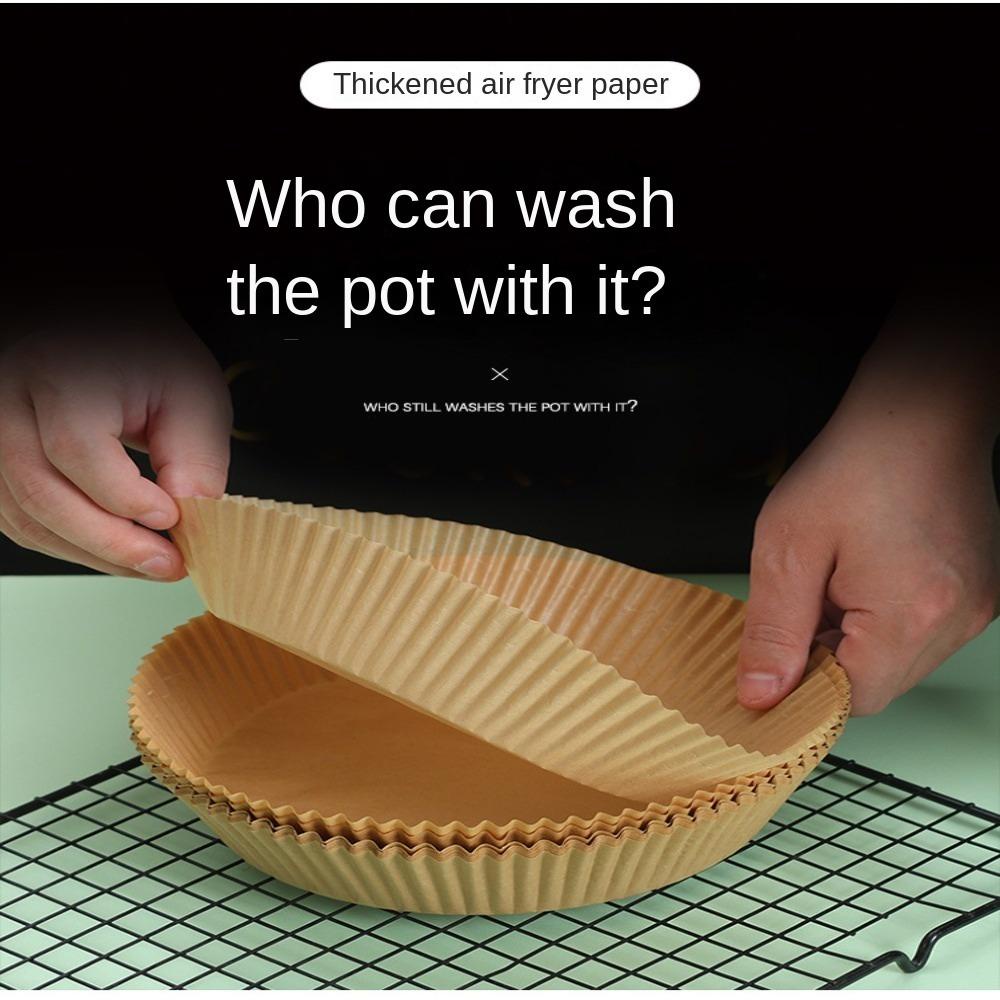 GOSSIP 50/100 ชิ้น Air Fryer Liners, Square Disposable Air Fryer กระดาษดูดซับน้ํามันอาหารเฉพาะ Non Stick Parchment กระดาษดูดซับน้ํามันคั่วเบเกอรี่ - รูปที่ 4