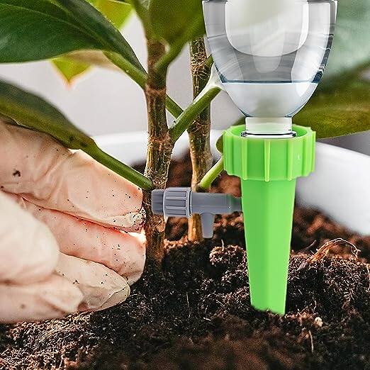 หัวหยดน้ำต้นไม้อัตโนมัติ รดน้ำต้นไม้ เกลียวขวดน้ำอัดลม วาล์วปรับระดับปริมาณหยดได้ ทนทาน รดน้ำต้นไม้ - รูปที่ 5