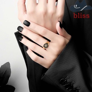 Bliss แหวนแฟชั่น ลายดอกทานตะวัน เข็มทิศ สไตล์ยุโรปและอเมริกา