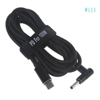 Will Professional สายชาร์จ USB Type C 100W PD สําหรับ DC 3 5x1 35 มม.